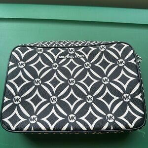 Michael Kors Monogram Black and White Toiletry Bag